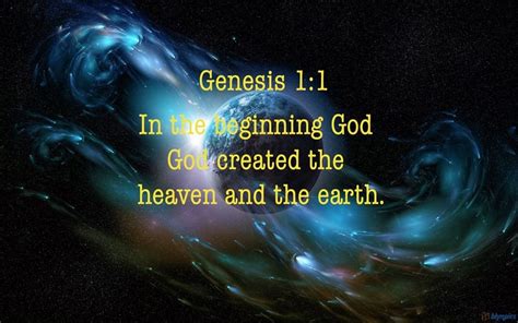 Genesis In The Beginning God Created The Heavens And The Earth In The Beginning God