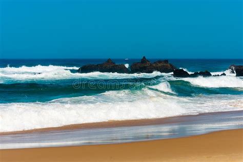 Ocean Beach Wave On The Shore In Hawaii Stock Photo