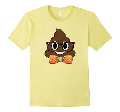 Cute Poop Emoji With Nerdy Glasses And Orange Bow Tie 4lvs