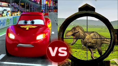 Lightning Mcqueen Vs Dinosaurs Hunter Android Gameplay Cars Toon