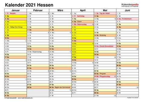 År, bortsett fra år som er delelige på 100. Kalender 2021 Hessen: Ferien, Feiertage, Excel-Vorlagen