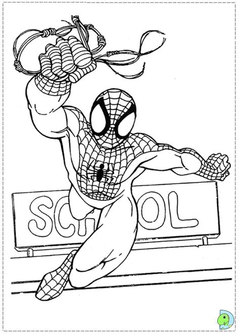 Free printable coloring pages spiderman coloring sheets. Spiderman Coloring page- DinoKids.org