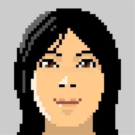 Illustration Pixel Art Human Face Stock Vector Illustration Of Mouth