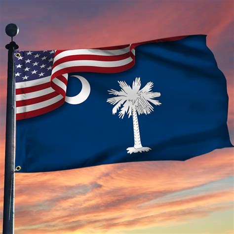 South Carolina Flag American South Carolina Grommet Flag Trv1683gfv14