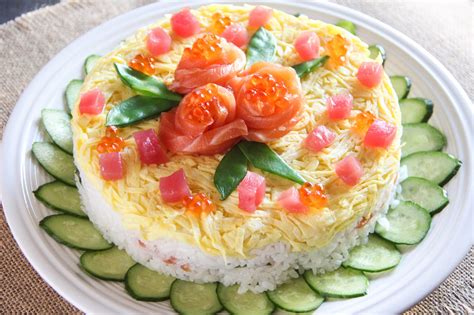 Sushi Cake Recipe Japanese Cooking 101