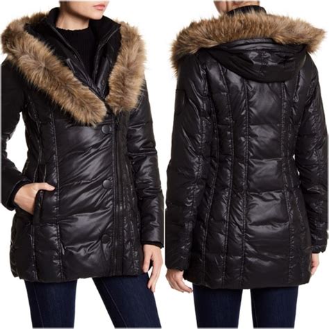 Rudsak Atelier Noir Faux Fur Trim Down Coat Gem