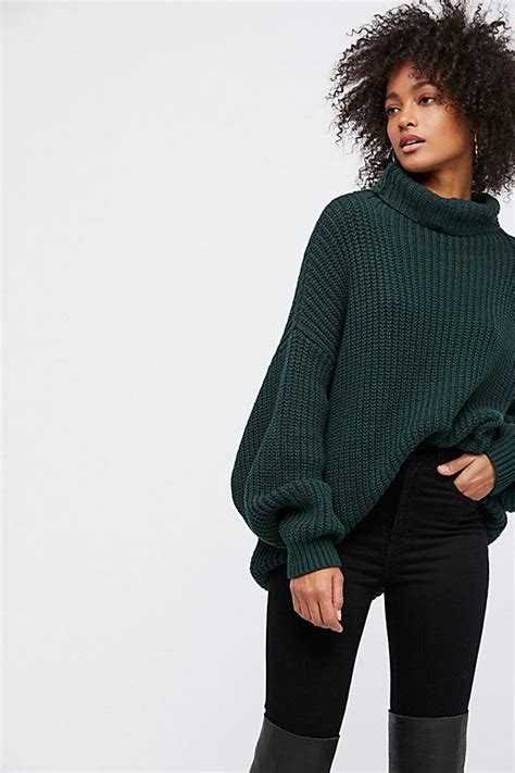 Swim Too Deep Pullover Free People Oversized Turtleneck Sweater Pullover