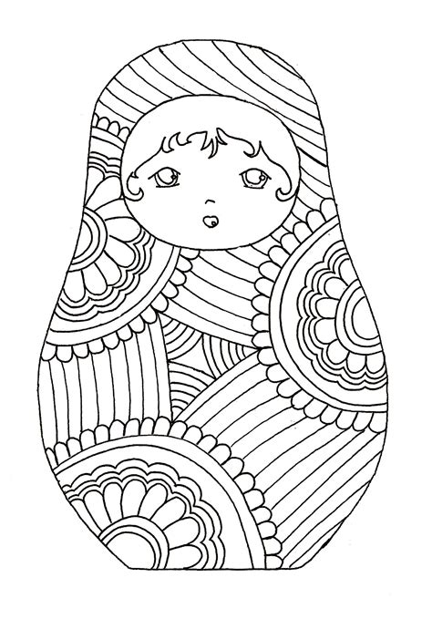 Start by scrolling to the bottom of the post, under the terms of use in this pack, there are two coloring pages. Russian dolls 9 - Russian dolls Adult Coloring Pages