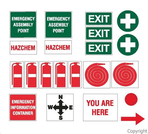 Emergency Evacuation Plan Sticker Signs Signage