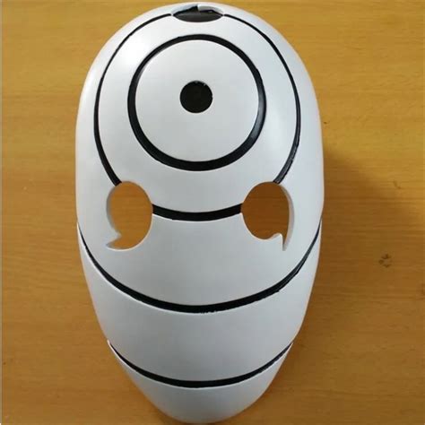 White Resin Naruto Mask Halloween Masquerade Costume Props Obito Anime