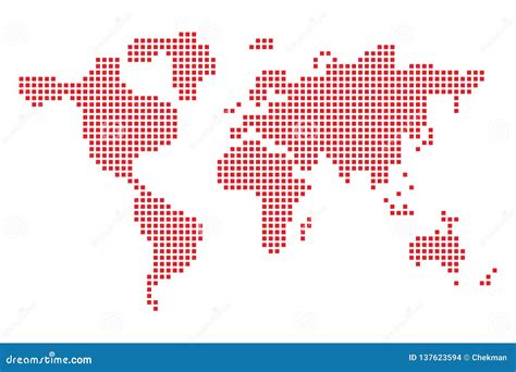 World Map Pixel Art