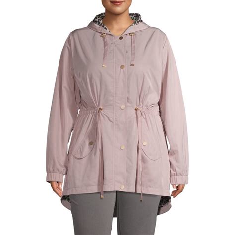 Time And Tru Time And Tru Womens Plus Size Lightweight Anorak Jacket