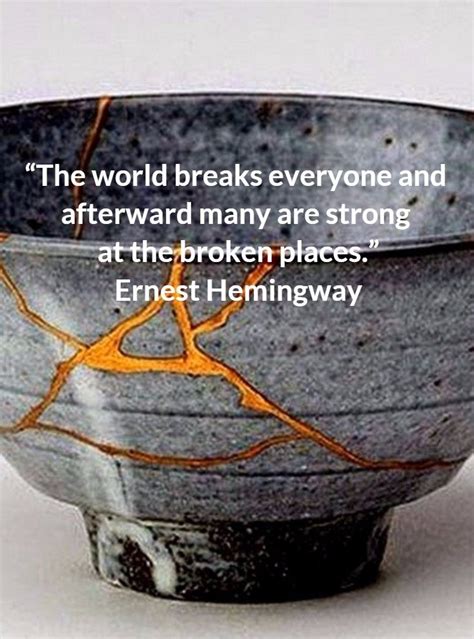 Stronger And More Beautiful Like This Piece Of Kintsugi Pottery