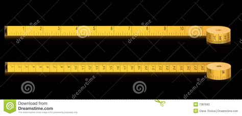 Measure Tape Inches And Centimeters Stock Vector