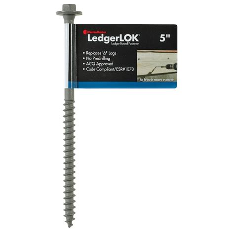 Ledgerlok By Fastenmaster 5 In Gray Ecoat Hex Head Exterior Structural