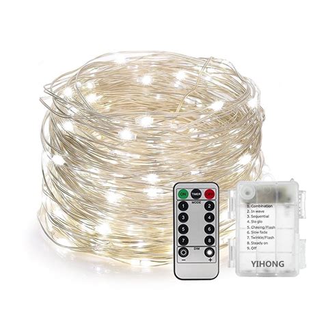 33 Feet 100 Led Fairy Lights Battery Operated With Remote Control Timer