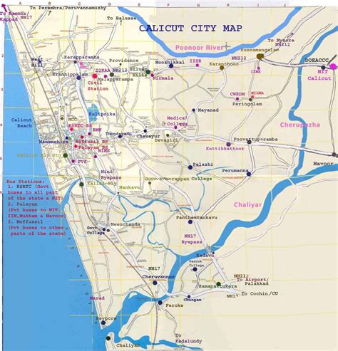 Calicut City Map Calicut City Mappery