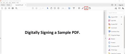 Add Digital Signature on a PDF document