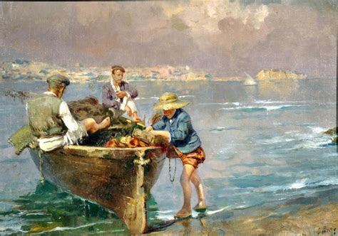 Barca Con Pescatori Dipinti Impressionisti Dipinti Di Mare Dipinti