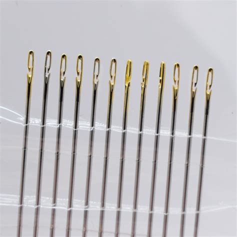 Self Threading Needles Home Household Tools Hand Sewing Needles 12pcs