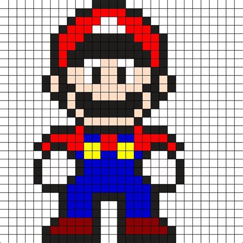 Mario By Tashar H On Kandi Patterns Pixel Art Pattern Minecraft