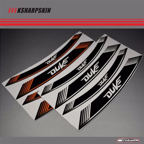8 X Custom Inner Rim Decals Wheel Stickers Stripes Strips Specials Fit