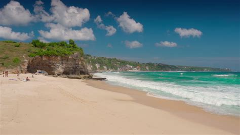 Dreamland Beach Bali Indonesia Picturesque Located Stock Footage Video