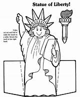 Liberty Statue Coloring 4th July Uncle Sam Sheet Lady Paper Printable Cutouts Dolls Kindergarten Symbols American Scholastic 1990 Getcolorings Popular sketch template