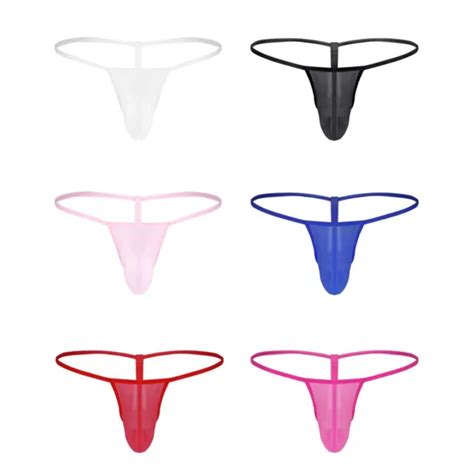 Sexy Mens Lingerie G String Thong Bikini Sheer Mesh Briefs Underwear Underpants 551 Picclick