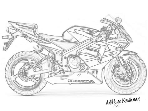 Honda Motorcycle Drawing At Getdrawings Free Download