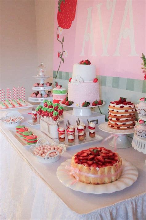 Karas Party Ideas Strawberry Shortcake Girl 2nd Birthday Party