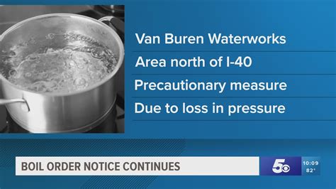 Boil Water Order Issued For Areas In Van Buren