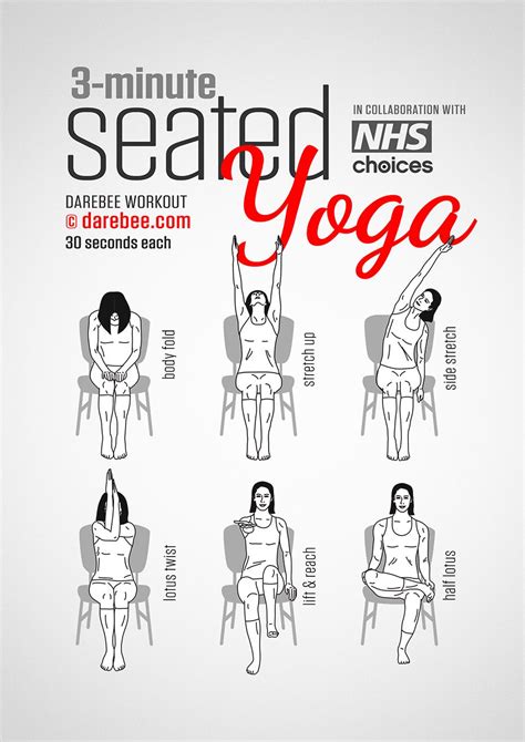 How To Do Yoga While Sitting At Work Infographic