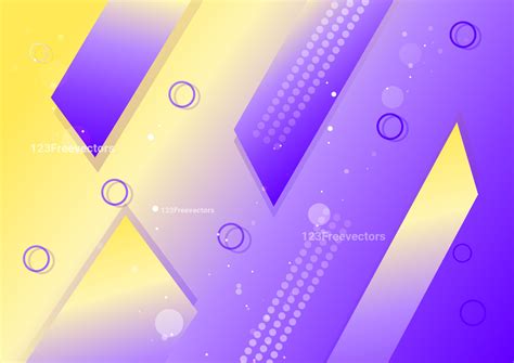 Abstract Purple And Yellow Liquid Color Geometric Shapes Background