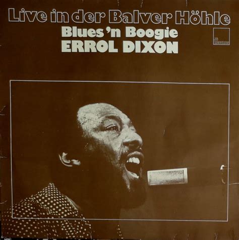 Errol Dixon Live In Der Balver Höhle Blues N Boogie 1977 Vinyl