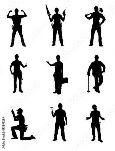 Handyman Silhouettes Buy This Stock Vector And Explore Similar