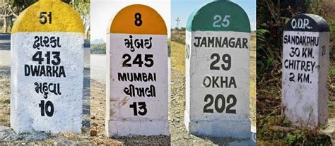 Do You Know The Message Behind Different Colours Of Milestones On Roads