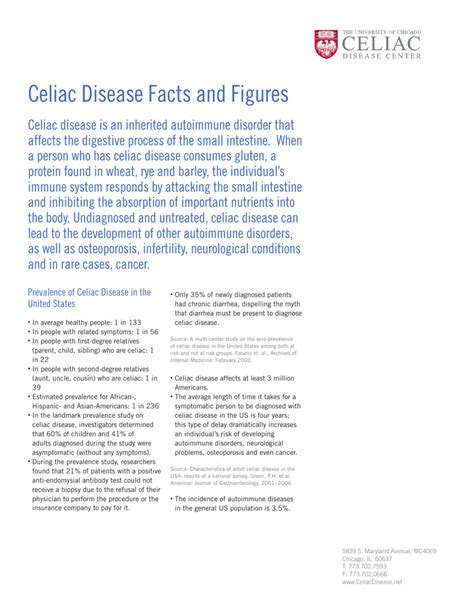 Celiac Disease Facts And Figures