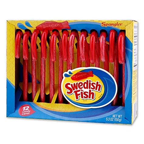 Swedish Fish Candy Canes 12 Pack