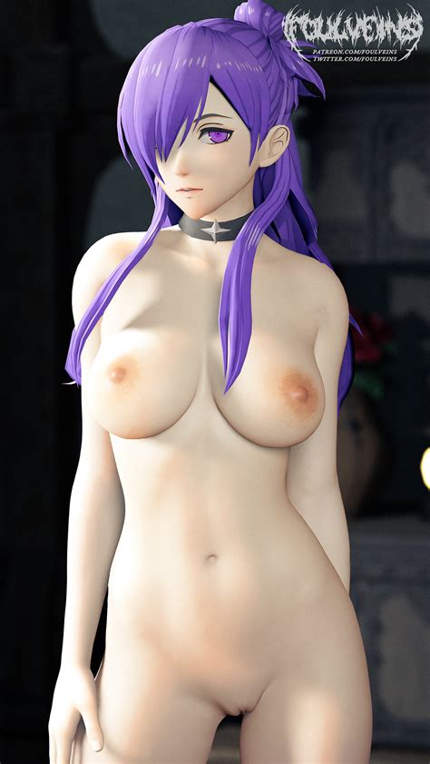 rule 34 1girls 3d breasts choker completely nude disinterested emotionless expressionless