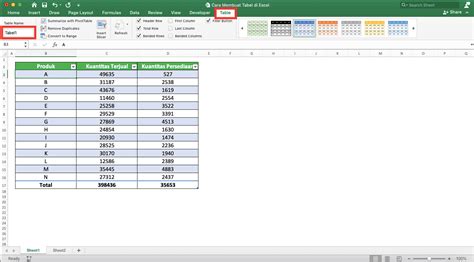 Cara Membuat Tabel Data Di Excel Warga Co Id