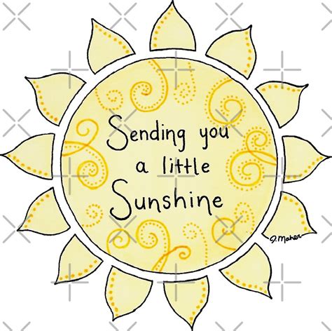 sending you a little sunshine brighten your day stickers by jamie maher redbubble