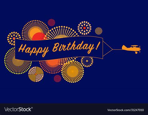 Happy Birthday Card Royalty Free Vector Image Vectorstock