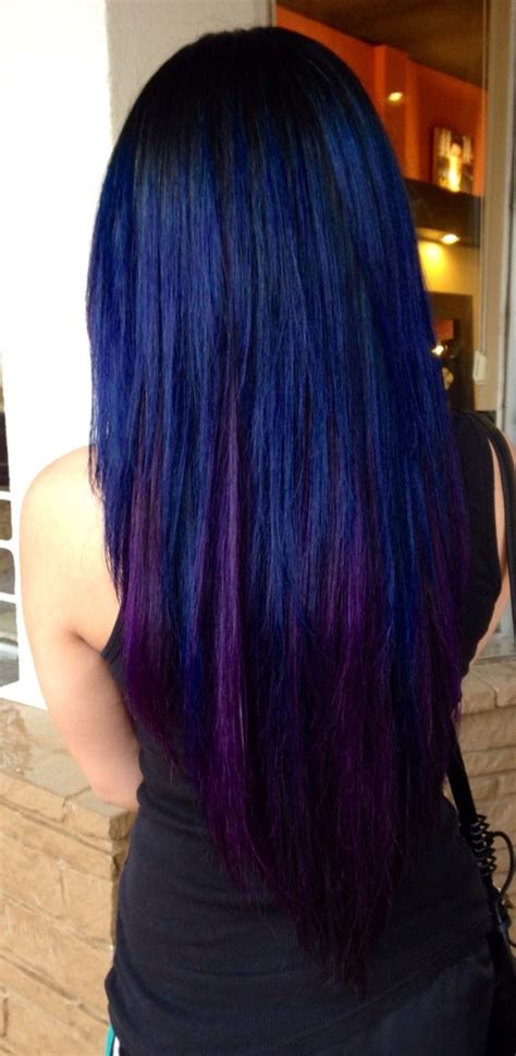 This blue really stands out against the black. How To Achieve The Dark Blue Hair You Always Wanted To Have