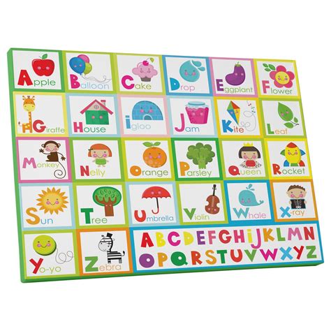 Childrens The Alphabet Gallery Wrapped Canvas Wall Art Art Wall