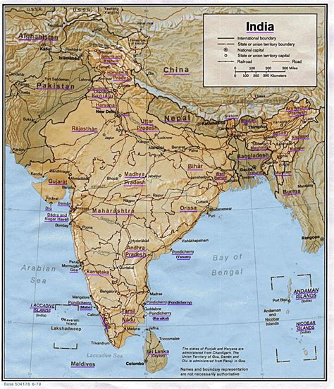 Mapas Imprimidos De India Con Posibilidad De Descargar