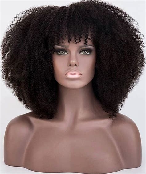 Dolago 250 Afro Kinky Curly Glueless 13x6 Hd Lace Front Wig Pre