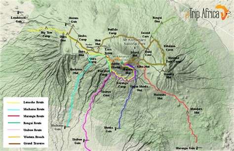 Kilimanjaro Trekking Route Map