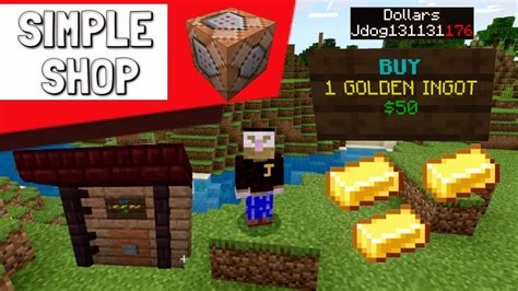 How To Make A Shop To Buy Items Minecraft Bedrock Command Blocks