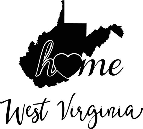West Virginia State Map Digital File Svg Png  Eps Vector Etsy